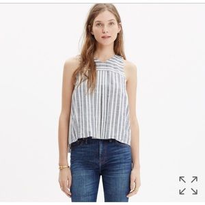 Madewell trapeze crop tank in stripes mix